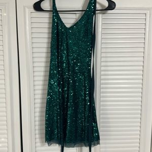 Green Sparkly Free People dress formal